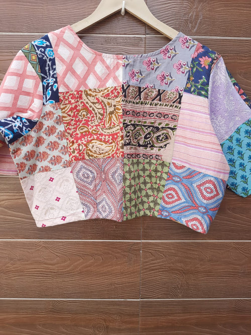 Designer cotton multicolor blouse