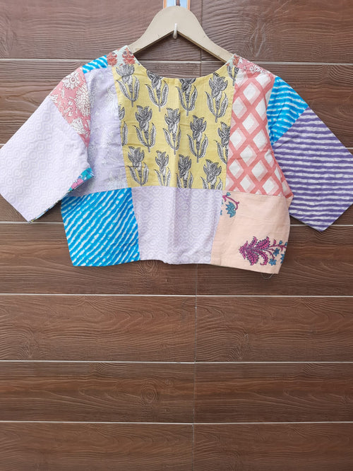 Designer cotton multicolor blouse