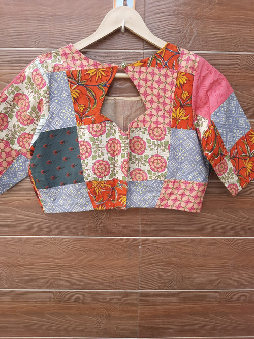 Designer cotton patch work blouse