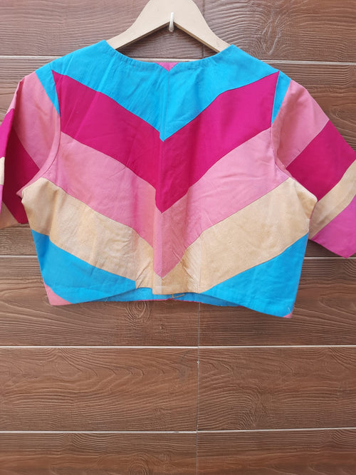 Designer cotton multicolor blouse