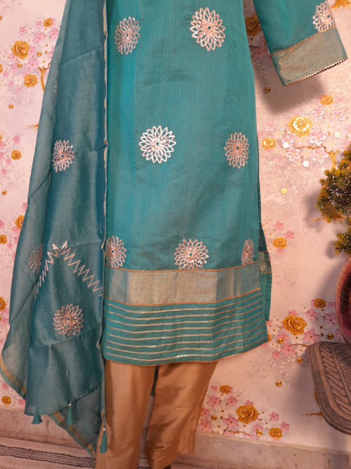 STEEL AQUA COLOR DESIGNER GOTTA WORK SUIT