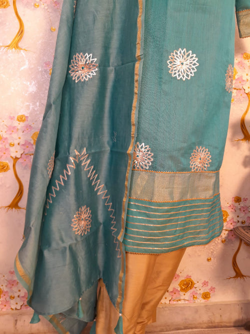 STEEL AQUA COLOR DESIGNER GOTTA WORK SUIT