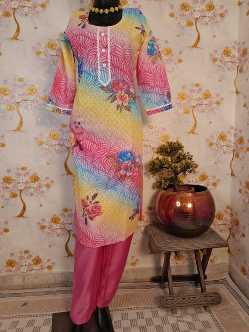 DESIGNER HAKOBA COTTON EMBRIDERY SUIT