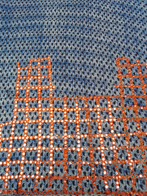 Pista green Color Kota Doriya With Embroidery Saree