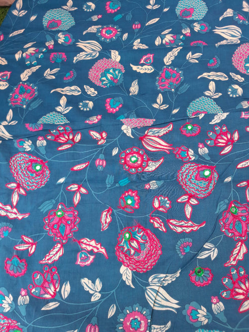 Light Pink Color Kota Doriya With Embroidery Saree