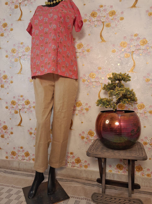 PEACH COLOR COTTON TOP