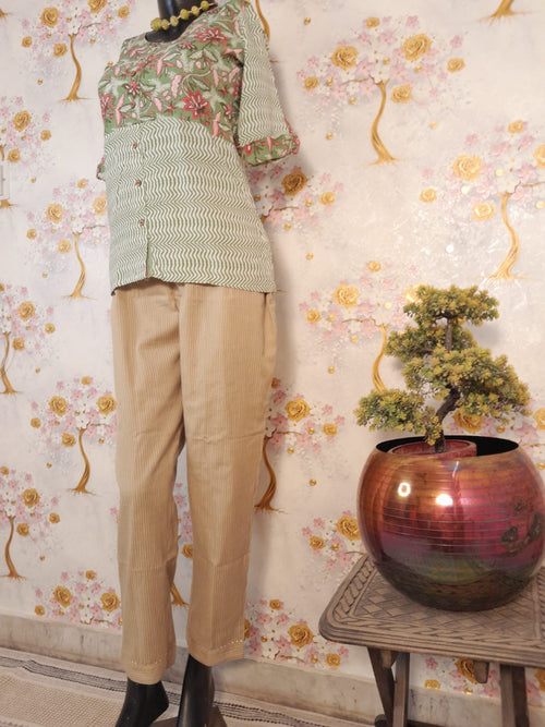 OLIVE GREEN COTTON TOP