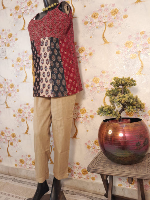 AJRAKH PRINT COTTON TOP