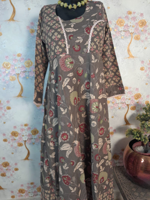 Pastel Brown Color Cotton Dress