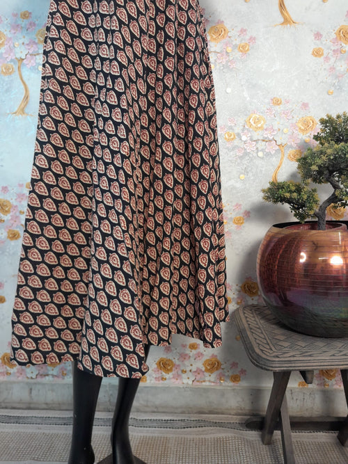 Pastel Color Bagru Print cotton Dress