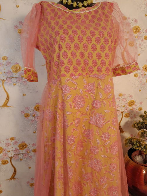 Pastel Color Cotton Designer Dress