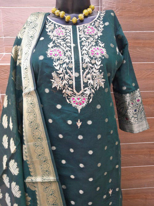 Banarsi Silk Gotta Patti Work Suit