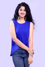 Royal Blue Soft Crape Top
