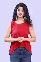 Maroon Soft Crape Top