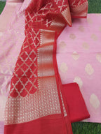 Pink Kota linen zari suits