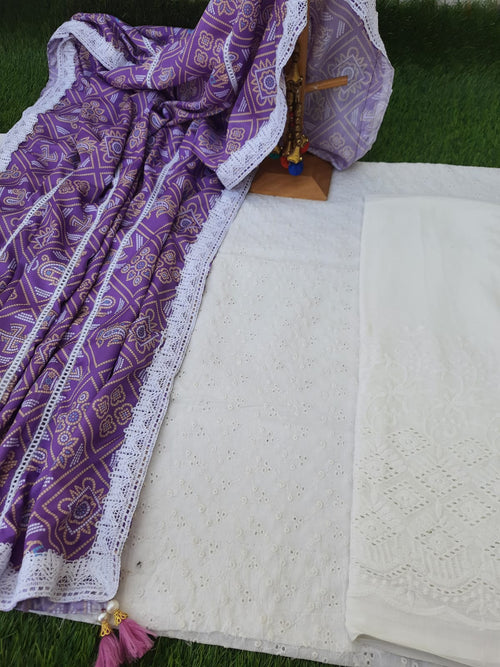 Hakoba chiken embroidery suit