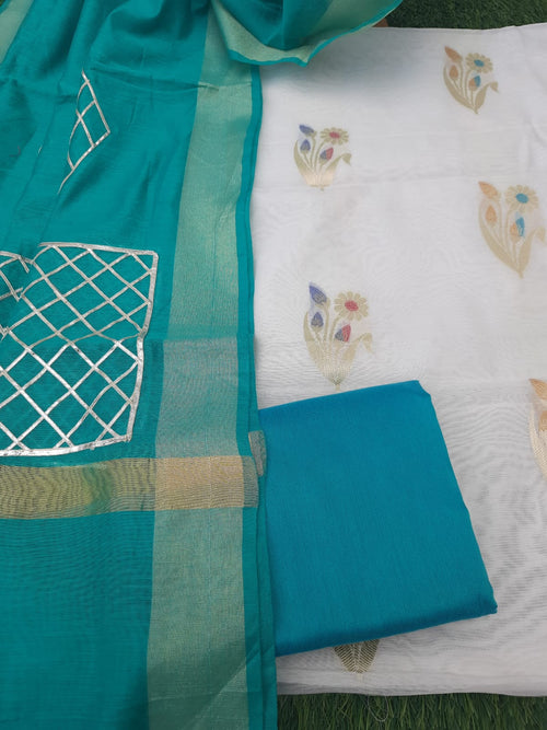 Pure banarsi meenakari weaving suit