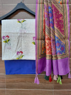 EXCLUSIVE WEAVING COTTON WITH HAND PAINTED SUIT