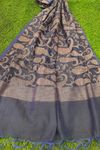 Beautiful Midnight Blue Chanderi Dupatta