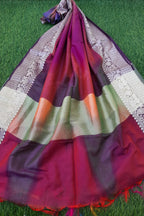 Multicolor Semi Silk Resham Weaving Border Dupatta