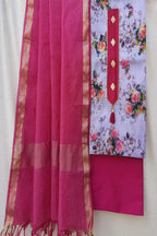 Multicolor Kota Doriya Digital Print Suit With Kota Dupatta