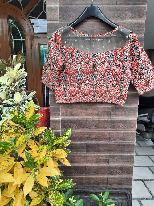 Ajrakh print  cotton Top