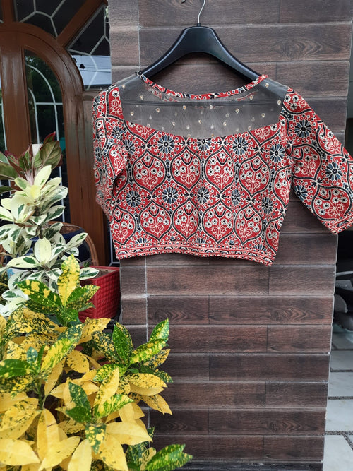 Ajrakh print  cotton Top