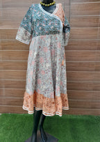 Pastel colors cotton dress