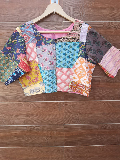 Designer cotton multicolor blouse