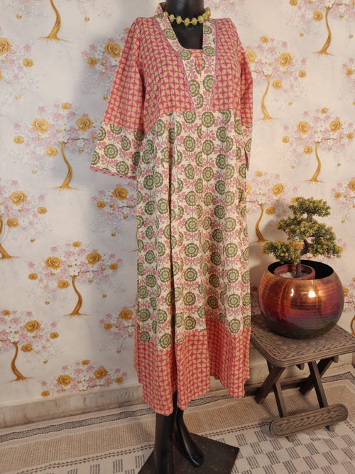 Peach Color Cotton Dress