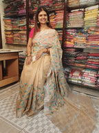 Designer Khadi Handloom Silk with Embroidery  Saree