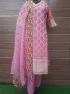 Pink color kota mooga embroidery suit