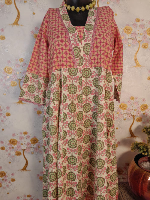 Peach Color Cotton Dress