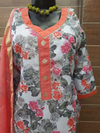 Digital Print Kota Doria  Suit With Kota Doria Dupatta - Aaditri fab