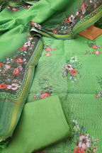 Green Digital Print Chanderi Silk Suit With Chanderi Silk Dupatta