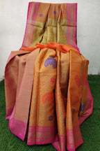 YAM BANARASI ZARI WEAVING SAREE WITH BLOUSE