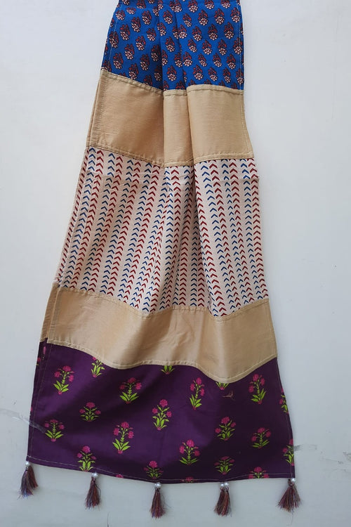 Designer Multicolor Stole With Tassels