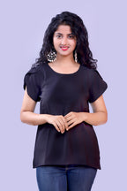 Black Soft Crape Top