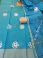 Aqua blue Gotta Patti Work suit - Aaditri fab